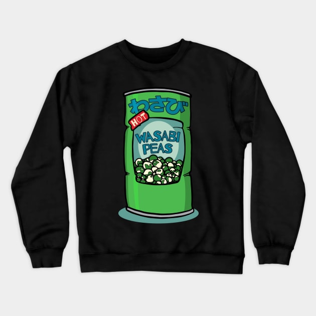 Wasabi Peas Japanese Food Kanji Crewneck Sweatshirt by Huhnerdieb Apparel